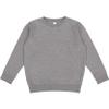 LAT Youth Crewneck Sweatshirt Boys & Girls | Kids Long Sleeve Fleece Top, Granite Heather, Medium view 1