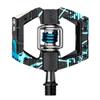 Crankbrothers Mallet E Mountain Bike Pedals - Blue Splatter Collection - MTB Enduro Optimized Platform - Clip-in System Pair of Bicycle Mountain Bike Pedals (Cleats Included) view 1