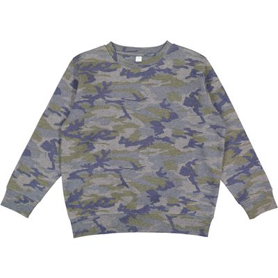 LAT Youth Crewneck Sweatshirt Boys & Girls | Kids Long Sleeve Fleece Top, Royal, Large