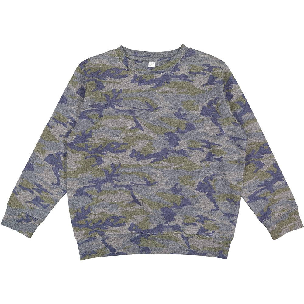 LAT Youth Crewneck Sweatshirt Boys & Girls | Kids Long Sleeve Fleece Top, Royal, Large
