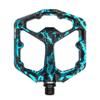 Crankbrothers Stamp 7 Small Mountain Bike Pedals - Blue Splatter Collection - MTB Enduro DH BMX concave Platform - Flat Pair of Bicycle Mountain Bike Pedals (Adjustable pins Included) view 1