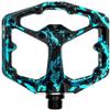 Crankbrothers Stamp 7 Small Mountain Bike Pedals - Blue Splatter Collection - MTB Enduro DH BMX concave Platform - Flat Pair of Bicycle Mountain Bike Pedals (Adjustable pins Included) view 4