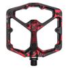 Crankbrothers Stamp 7 Large Mountain Bike Pedals - Red Splatter Collection - MTB Enduro DH BMX concave Platform - Flat Pair of Bicycle Mountain Bike Pedals (Adjustable pins Included) view 1