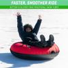 GoSports Hard Bottom Snow Tube with Premium Canvas Cover - 40 Inch Commercial Grade Sled - Red view 4