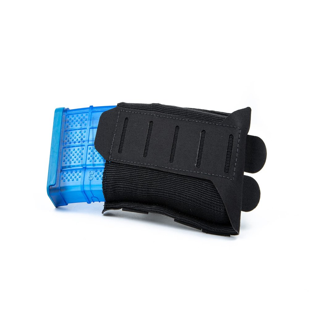 Blue Force Gear Single Magazine Pouch - MOLLE Tactical Mag Holder for Duty Belt, Vest, and Plate Carrier - Stackable Airsoft Accessories - Professional-Grade - 3 x 6 Inches - Black