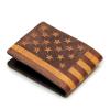 NOKONA Ballglove Leather Wallet | Made with Genuine American Baseball Glove Leather | Made in The USA (American Flag Natural) view 2