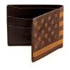 NOKONA Ballglove Leather Wallet | Made with Genuine American Baseball Glove Leather | Made in The USA (American Flag Natural) view 3