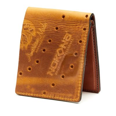 NOKONA Ballglove Leather Wallet | Made with Genuine American Baseball Glove Leather | Made in The USA (Generation Tan)