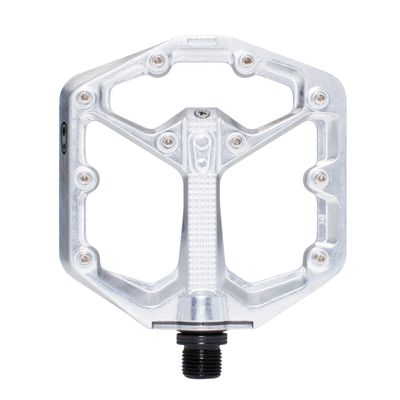 Crankbrothers Stamp 7 Small Mountain Bike Pedals - Silver Edition - MTB Enduro Trail BMX Optimized concave Platform - Flat Pair of Bicycle Mountain Bike Pedals (Adjustable pins Included)
