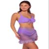Sunsets Short and Sweet Skirt Women's Swimsuit Cover Up, Passion Flower, Small/Medium view 3