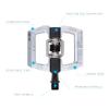 Crankbrothers Mallet DH Mountain Bike Pedals - Silver Edition - MTB DH Downhill Optimized Platform - Clip-in System Pair of Bicycle Bicycle Mountain Bike Pedals (Cleats Included) view 3
