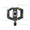 Crankbrothers Mallet E Mountain Bike Pedals - Lime Green Splatter Collection - MTB Enduro Optimized Platform - Clip-in System Pair of Bicycle Mountain Bike Pedals (Cleats Included) view 3
