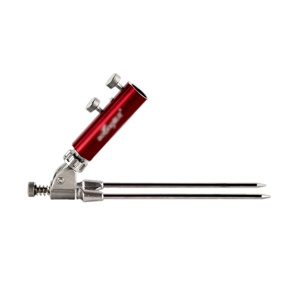 TOMYEUS Fishing Stand Turret Frame Pole Supporter Universally Inserted Ground Fork Seat Fishing Rod Taiwan Fishing Bracket Fishing Rod Holder (Color : Red)