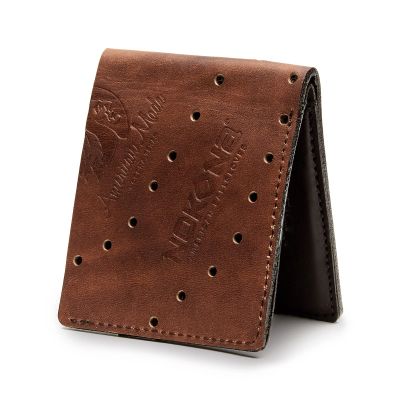 NOKONA Ballglove Leather Wallet | Made with Genuine American Baseball Glove Leather | Made in The USA (Walnut Crunch)