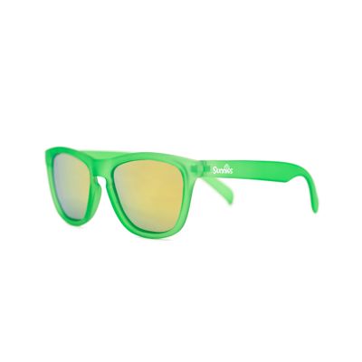 Sunnies Shades Kids Sunglasses, Toddler Sunglasses - Polarized UVA and UVB Protection, Anti-Slip Frame for kids. (SunniesGreen1, 4-10 Years Old)