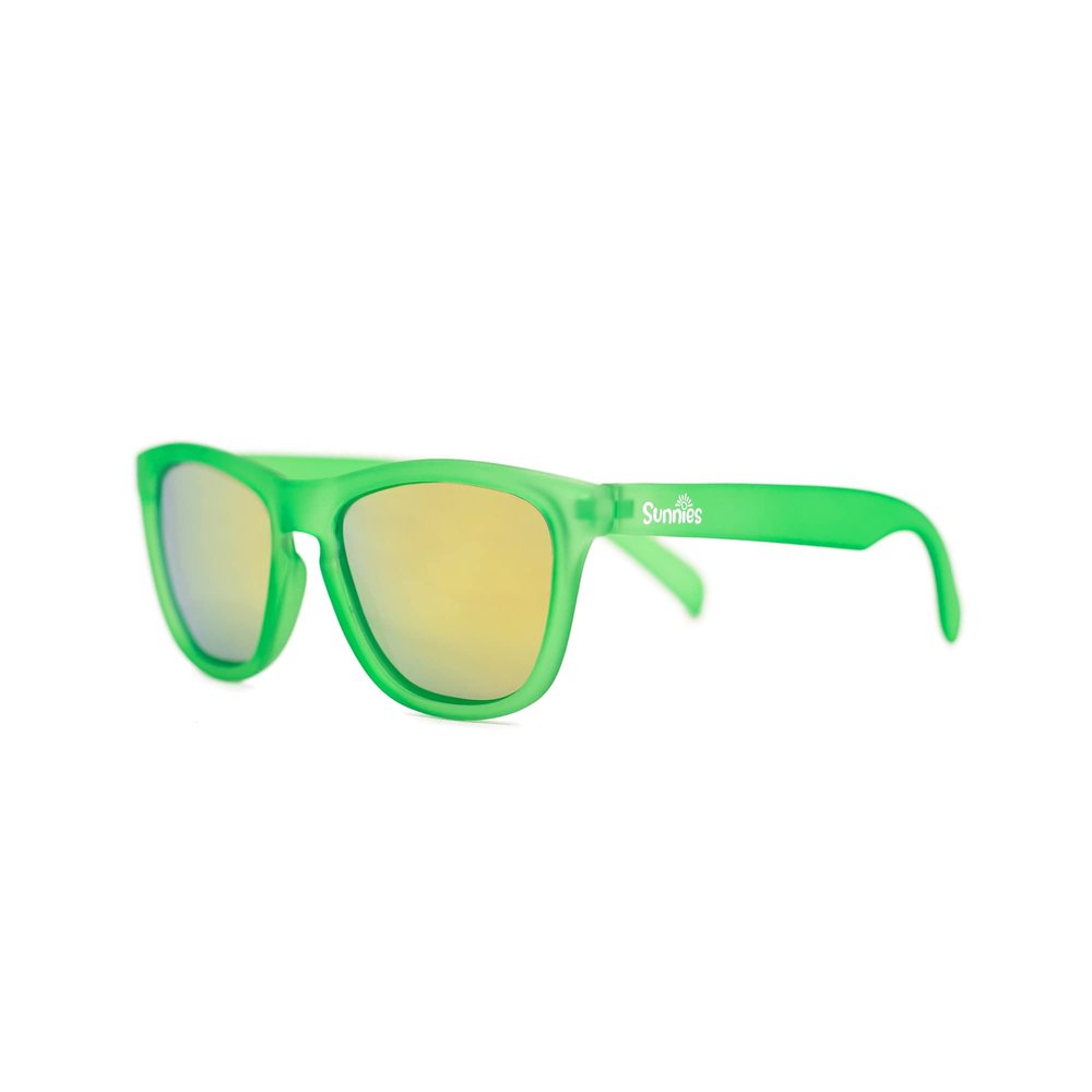Sunnies Shades Kids Sunglasses, Toddler Sunglasses - Polarized UVA and UVB Protection, Anti-Slip Frame for kids. (SunniesGreen1, 4-10 Years Old)