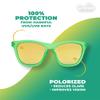 Sunnies Shades Kids Sunglasses, Toddler Sunglasses - Polarized UVA and UVB Protection, Anti-Slip Frame for kids. (SunniesGreen1, 4-10 Years Old) view 3