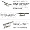 PHASFBJ 316 Stainless Marine Grade Steel Boat Cleat, Small Dock Cleat 4-12 inch Conjoined base, Can be used for domestic ships, yachts, speedboats, motor boats, etc.,8" view 3