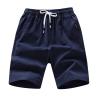 tuduoms Mens Big and Tall Athletic Shorts Fashion Sports Cotton Short Workout Gym Running Pockets Drawstring Elastic Shorts Blue view 1
