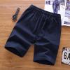 tuduoms Mens Big and Tall Athletic Shorts Fashion Sports Cotton Short Workout Gym Running Pockets Drawstring Elastic Shorts Blue view 2