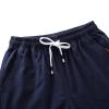 tuduoms Mens Big and Tall Athletic Shorts Fashion Sports Cotton Short Workout Gym Running Pockets Drawstring Elastic Shorts Blue view 4