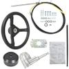 WFLNHB 13FT Boat Rotary Steering System Outboard Kit SS13714 Marine with 12.4 Inch Wheel view 1