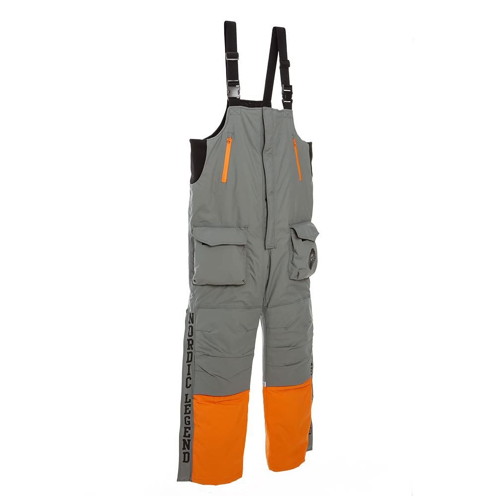 Nordic Legend Aurora Series Ice Fishing Bibs with Floatation, Insulated Waterproof Bibs for Ice Fishing and Snowmobiling(Size: Large)