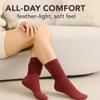 AWS/American Made 6 Pairs Cotton Slouch Knee Socks Shoe Size 5 to 10 (Hibiscus) view 2