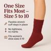 AWS/American Made 6 Pairs Cotton Slouch Knee Socks Shoe Size 5 to 10 (Hibiscus) view 4