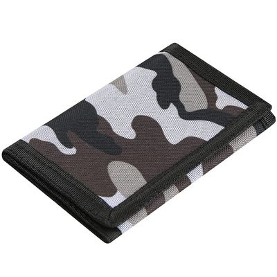 Kids Wallet for Boys Girls Teens Trifold, Canvas Toddler Wallet for Boys, Cute Zipper Wallets Youth with Coin Pocket and Card Holders, Novelty Wallets for Childrens Birthday Gifts (Camo grey02)