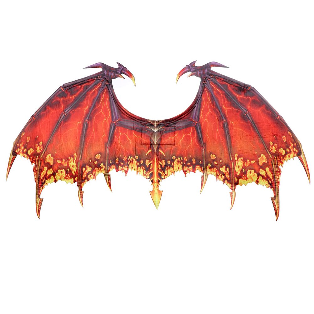 Alodidae Dragon Wings Costume Devil Wings Adult Halloween Costumes for Men Women Demon Bat Animel Wing Mardi Gras Cosplay Accessory (Dark Red)