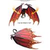 Alodidae Dragon Wings Costume Devil Wings Adult Halloween Costumes for Men Women Demon Bat Animel Wing Mardi Gras Cosplay Accessory (Dark Red) view 3
