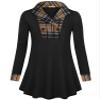 Bebonnie Long Tunic Tops for Women to Wear with Leggings, Womens Long Sleeve Casual Collared Sweatershirts Pullover Fall Fashion Tunic Tops with Buttons Black Coffee XXL view 2