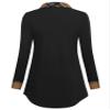 Bebonnie Long Tunic Tops for Women to Wear with Leggings, Womens Long Sleeve Casual Collared Sweatershirts Pullover Fall Fashion Tunic Tops with Buttons Black Coffee XXL view 3