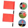 4pcs Sports Referee Flags Linesman Flags Stainless Steel Pole Hand Sports for Soccer Volleyball Match (Red) view 3
