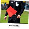 4pcs Sports Referee Flags Linesman Flags Stainless Steel Pole Hand Sports for Soccer Volleyball Match (Red) view 4