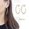 LAXPICOL Fashion Sparkly Austrian Circle Hoop Earrings Clip On Earrings For Women No Piercing Earrrings Golden Tone 1.96"*1.96" view 2