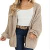 Maroway Cardigan for Women Long Sleeve Open Front Sweater Khaki view 1