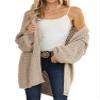 Maroway Cardigan for Women Long Sleeve Open Front Sweater Khaki view 2