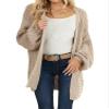 Maroway Cardigan for Women Long Sleeve Open Front Sweater Khaki view 3