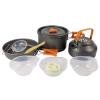 SAXTZDS Outdoor 2-3 Person Camping Teapot Set Pot with Cutlery Portable Cookware Set view 1