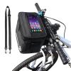 MKYRLX Bike Handlebar Bag with Touch Screen Phone Holder, Bike Bottle Holder Insulated Bag with Mesh Pockets, Bicycle Basket Bicycle Accessories for Riding, Picnic, Camping, Hiking Travel view 1