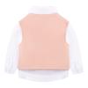 Mud Kingdom Toddler Boys Suits for Weddings White Shirts, Vest and Pants Clothes Sets Pink 4T view 3