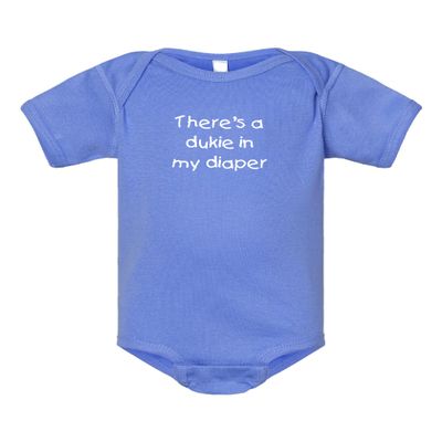 Campus Originals UNC Funny Baby There's a Dukie In My Diaper Bodysuit (6 Months)
