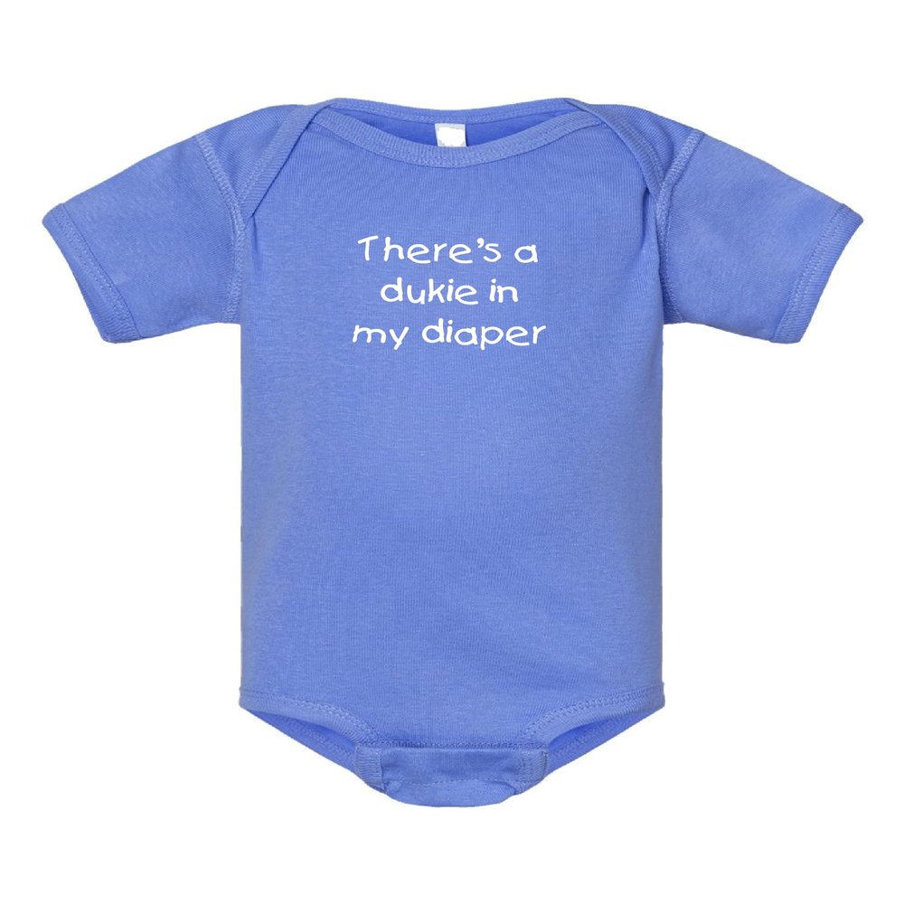 Campus Originals UNC Funny Baby There's a Dukie In My Diaper Bodysuit (6 Months)