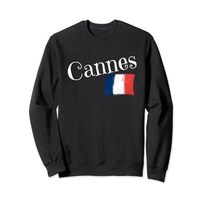 Cannes France Flag French City of Cannes Sweatshirt