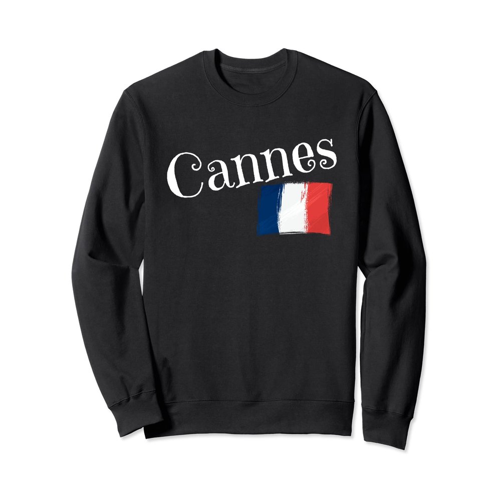 Cannes France Flag French City of Cannes Sweatshirt