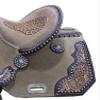 Double T 13" Rough Out Barrel Style Saddle with Cheetah Printed Inlay view 4