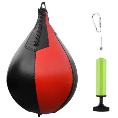 Boxing Speed Ball PU Leather Muay Thai Training Striking Bag Kit Boxing Punch Ball with Inflator Pump