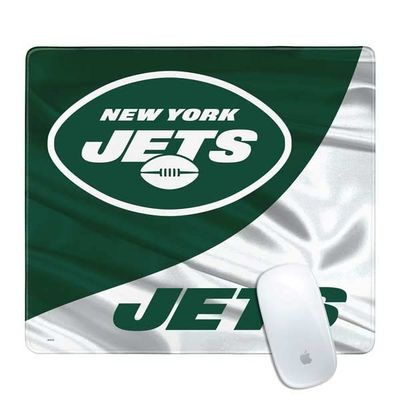 Skinit Small Gaming Mouse Pad - Officially Licensed New York Jets Design with Stitched Edges, Waterproof, Non-Slip Rubber Base, Desk Mat for Keyboard & Mouse, 12.6" x 11" inches